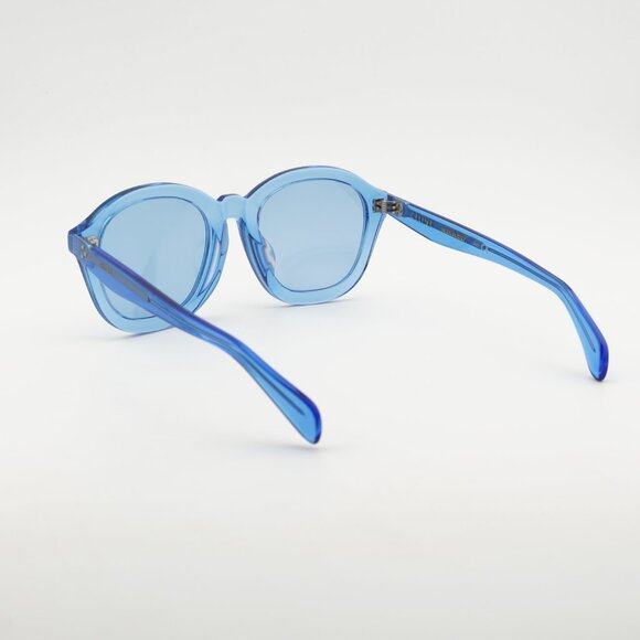 Celine CL40017F 84V Sunglasses Transparent Blue Round Frame, Grey Lenses main image 6